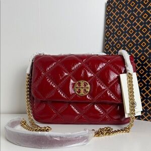 NWT Tory Burch Willa Shine Small Shoulder Bag